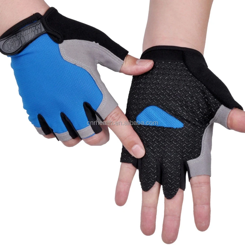 

fitness tactics outdoor sports sunscreen non-slip breathable thin exposed half finger gloves for women men, Pink, purple, green, black,grey, red,etc