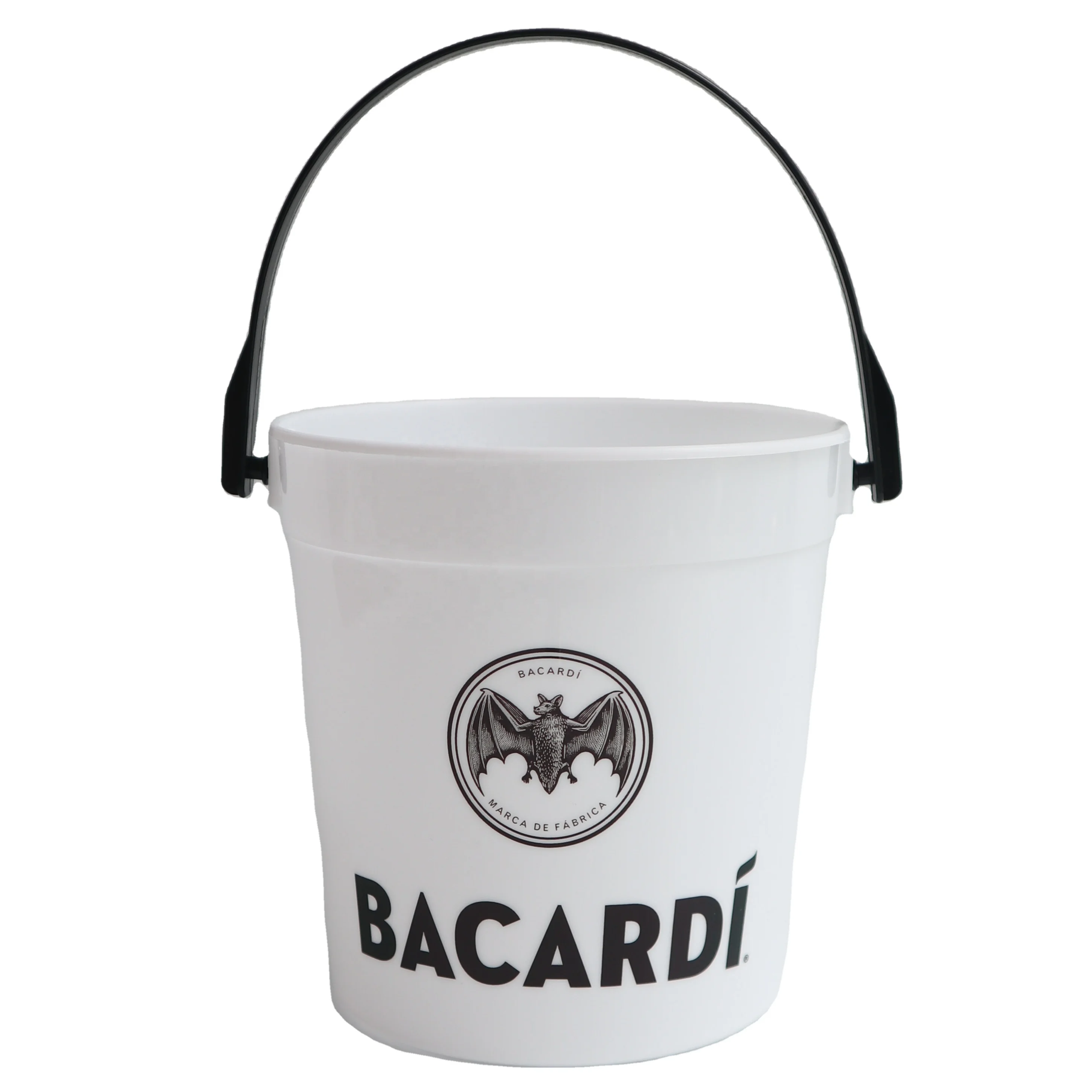 

Plastic 32oz Bacardi drink bucket Punch Buckets with handle, Pantone