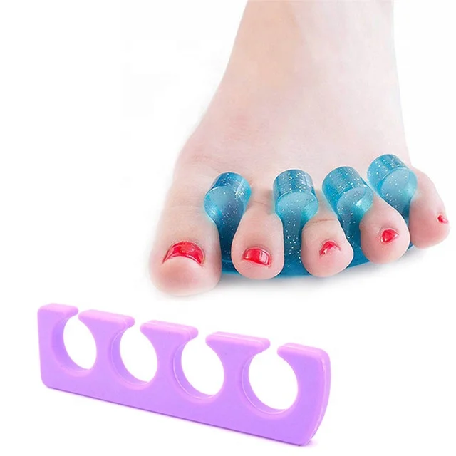 

4 Holes Ultra Soft Silicone Finger Toe Separator Bunion Orthopedic Adjuster Hallux Valgus Protector Thumb Divider Foot Care Tool
