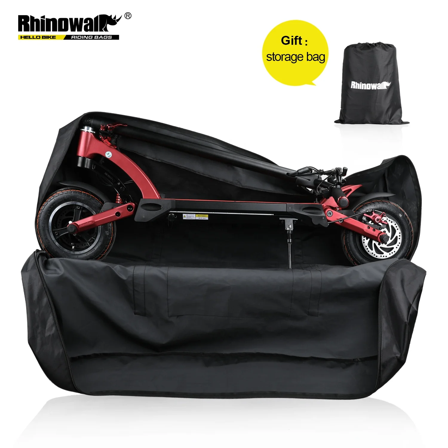 

Rhinowalk Electric scooter storage bag Cover Heavy Duty Transport Bag Foldable Stylish for Xiaomi, Black