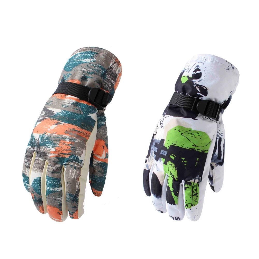 

2021 New Style Windproof Winter Sports Outdoor Snow Gloves Ski Skiing Snowboarding Mitten, Multi color