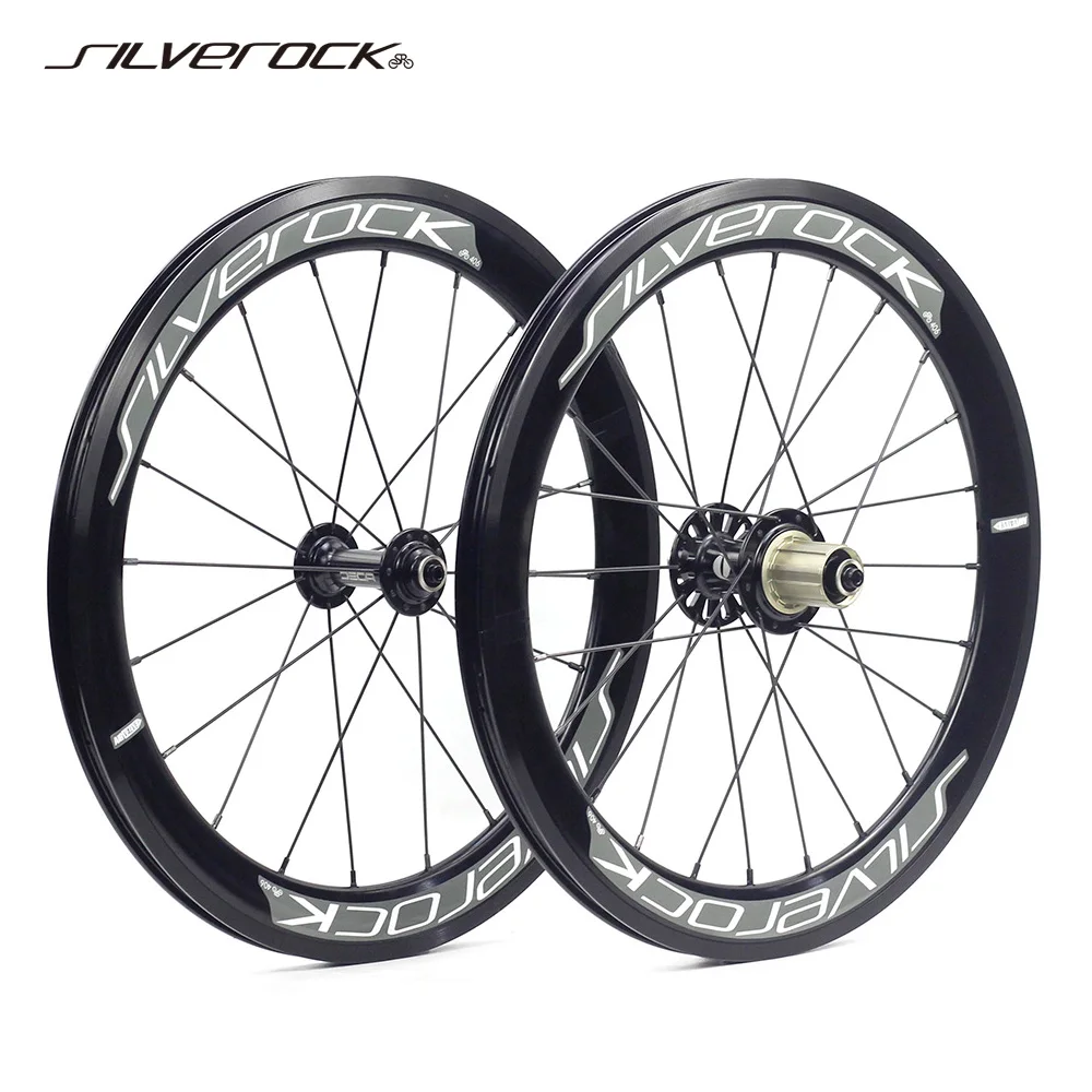 

SILVEROCK 20" 1 1/8 451 406 Minivelo Wheelset with DECA Rim V Brake 11s 100mm 130mm for Fnhon Folding Bikes Aero Wheels