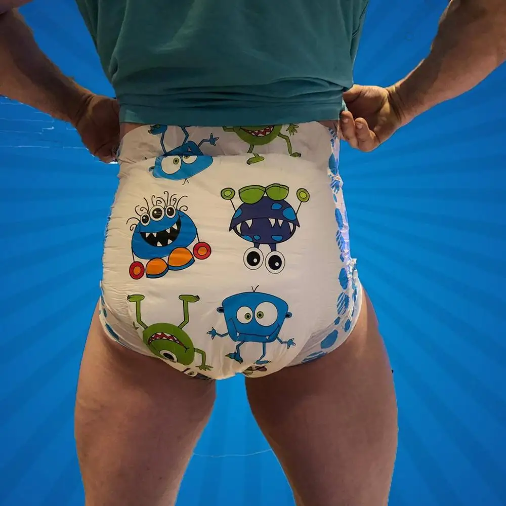 

Premium ABDL cute printed sexy adult diaper nappies OEM ultra thick super super absorbency adult baby diaper diaper, Cute printed abdl diaper