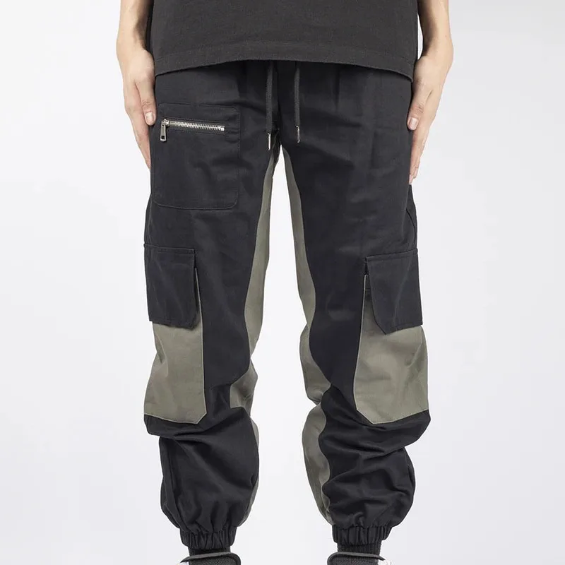 

Multi-Pocket Cargo Pants Men Harajuku Hip Hop Streetwear Joggers Man Elastic Waist Sweatpants Techwear, Stock color