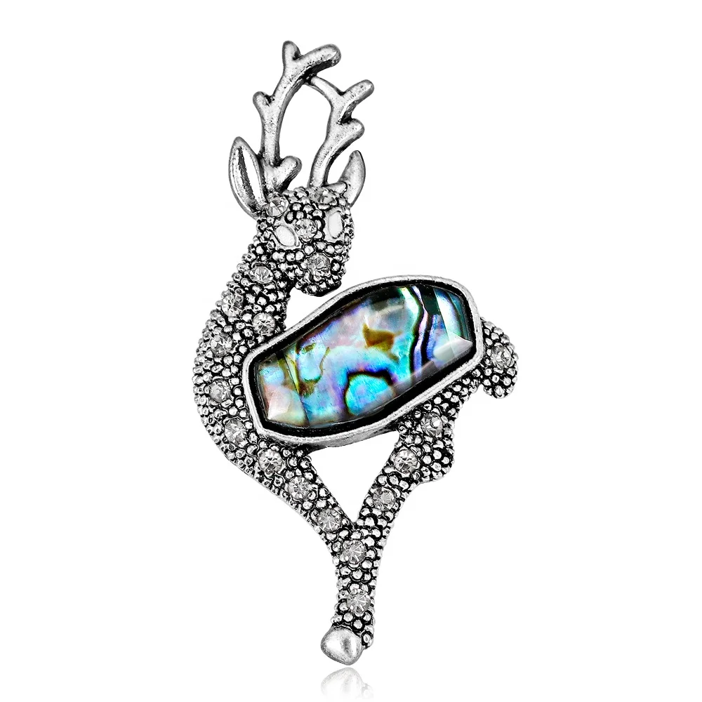 

Elk Style Fashion Abalone Shell Alloy Fashion Jewelry Brooch