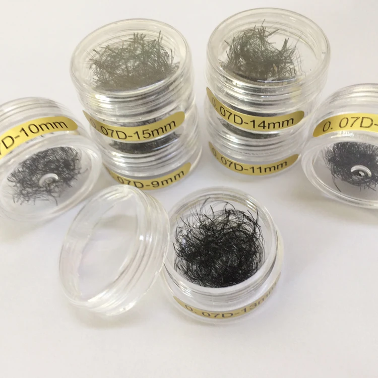 

0.05 0.07 3d 4d 5d 6d loose premade volume fans with 250 pcs per bottle, Black