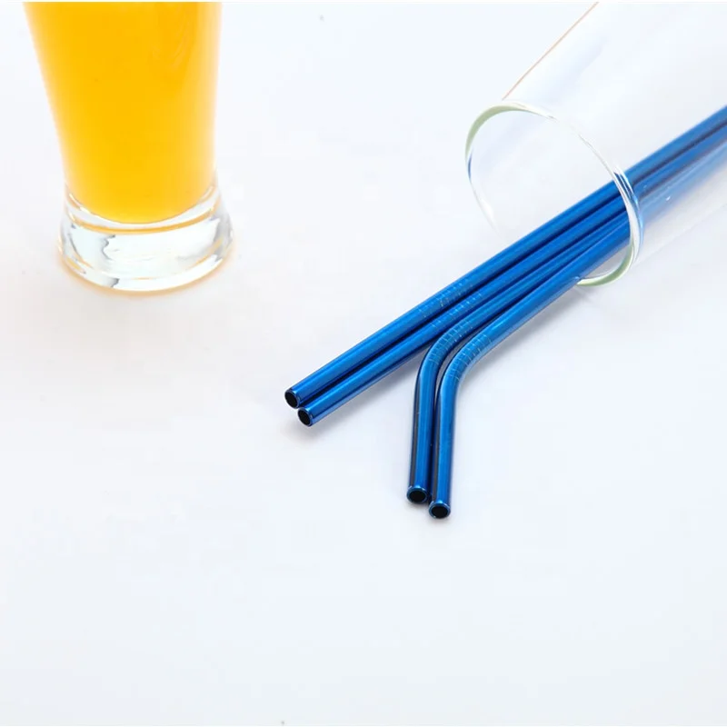 

Wholesale Sustainable Eco-friendly Stainless Steel Straws With Private Label, Rainbow/gold/plain/black/purple/blue