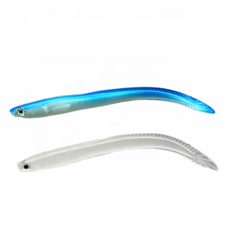 

OEM and on stocks freshwater sea fishing PVC soft bait 14cm 6.3g soft small eel soft fishing lure, 2 colors