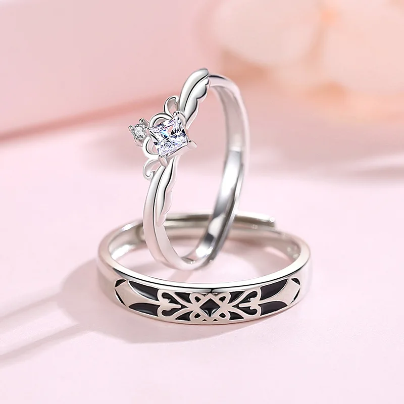 

Princess and Knight Couple Ring S925 Sterling Silver Novel Design Ring wedding rings