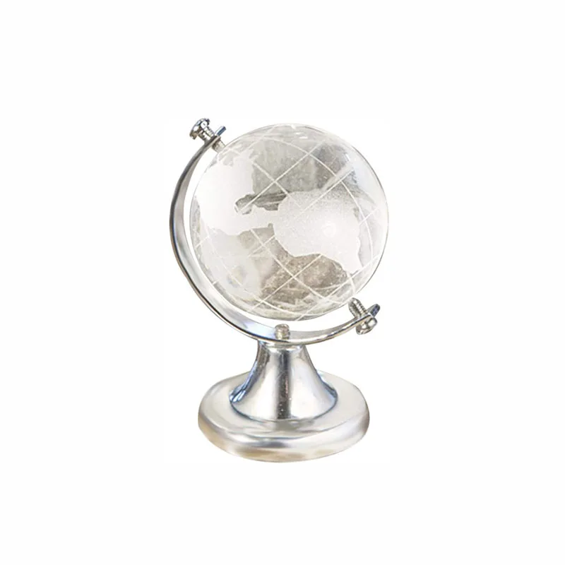 

TaiLai Round Crystal Earth Globe World Map Display Globe with Stand Sphere Decor Gift Globe Paperweight for Home Office
