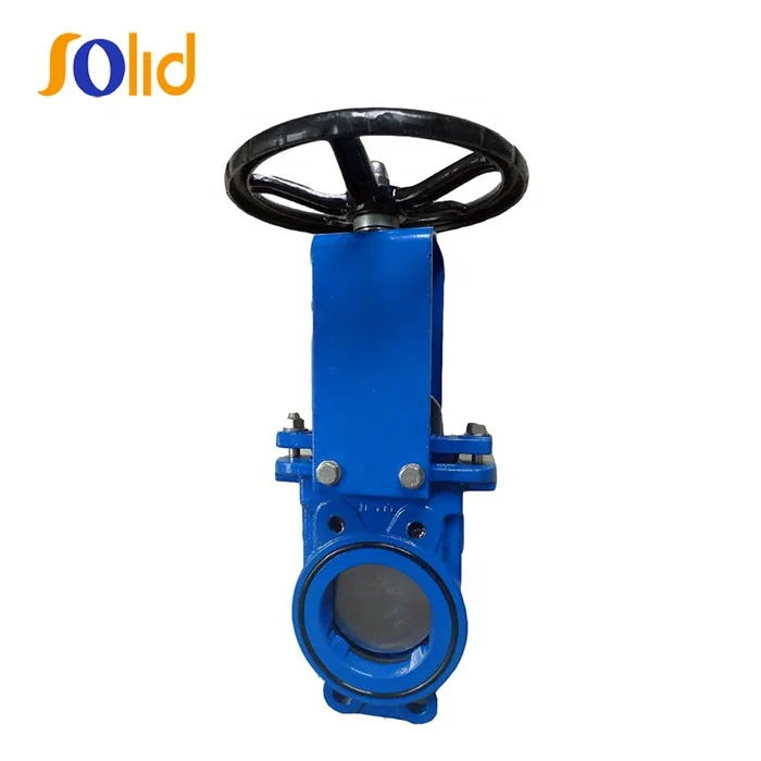 Ductile Iron GGG40 Body Gear Operated knife Sluice Gate Valve with Hand Wheel