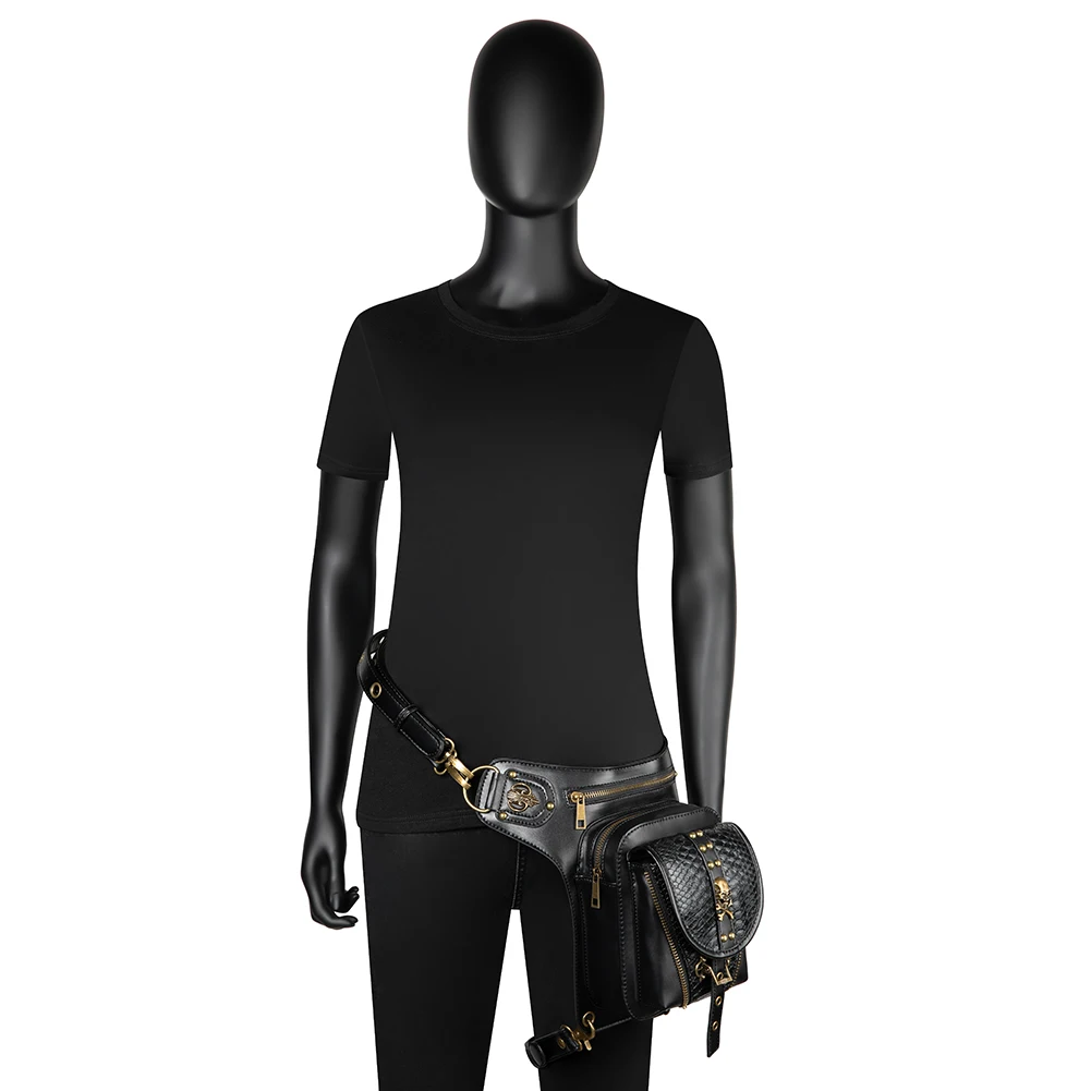 

New fashion spot punk multifunctional pu leather sac a main bags women handbags ladies pockets