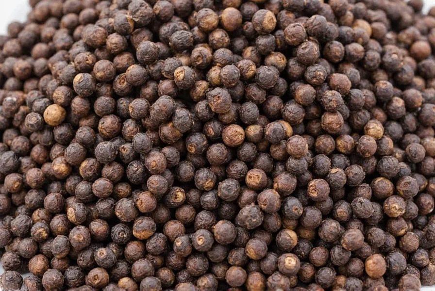 Piper nigrum vine with clusters of green peppercorns growing in tropical environment