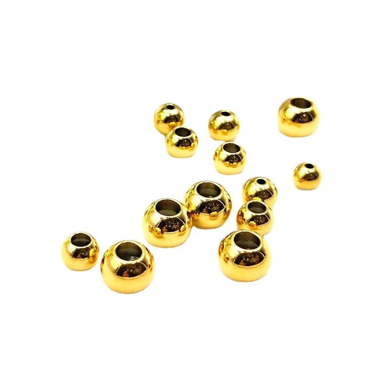 

Hobbyworker High Quality Multi-Style 100PCS with Stainless Steel Spacer Beads for Bracelet Jewelry Making Accessories Supplies, Gold