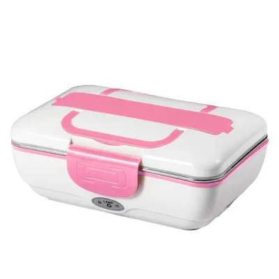 

Easy Carrying Food Warmer Car Heated Electric Lunch Box With Stainless Steel Food Box Lunch Box Electric, Pink/orange