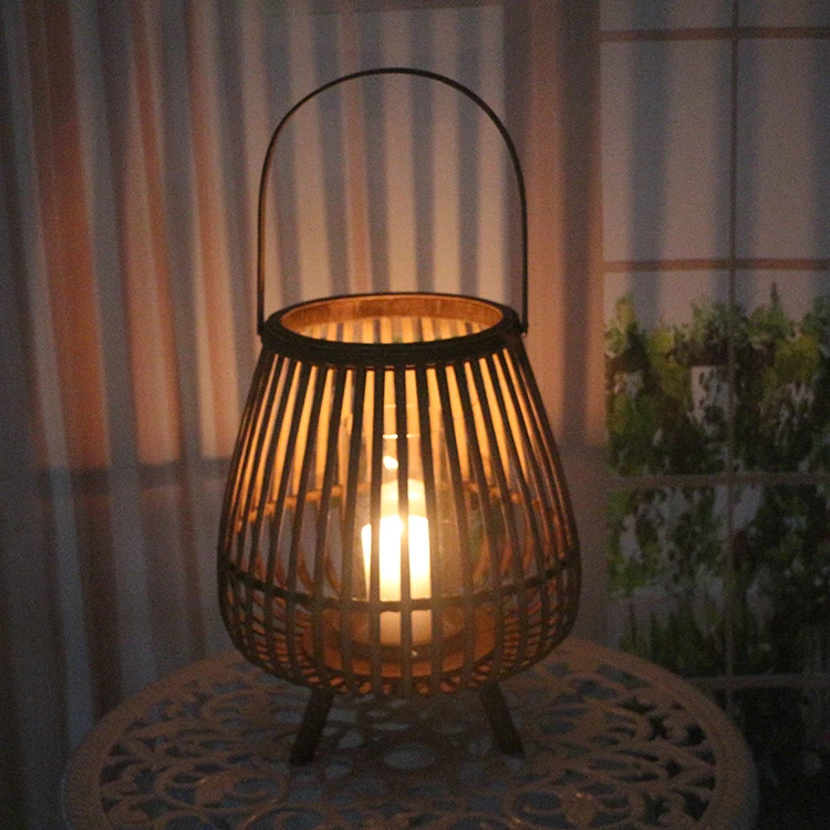 大尺寸花园装饰自然竹灯笼