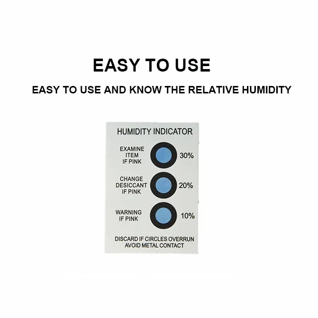 Industrial Dry Packing Moisture Indicator Label Humidity Indicator Card