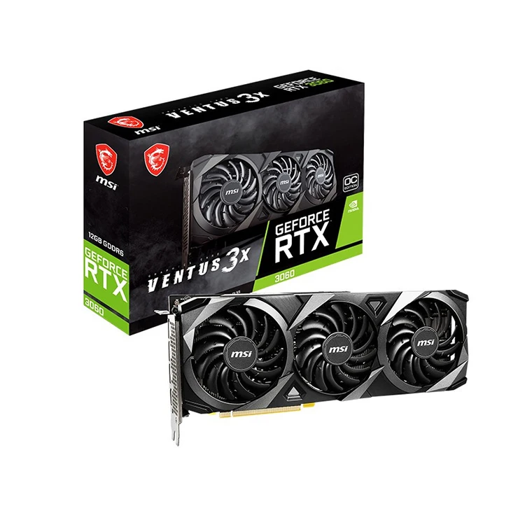 

MSI Nvidia RTX 3060 VENTUS 3X OC 12G Graphics Card for Gaming with 192-bit 12GB GDDR6 Video Card Support OverClock for computer
