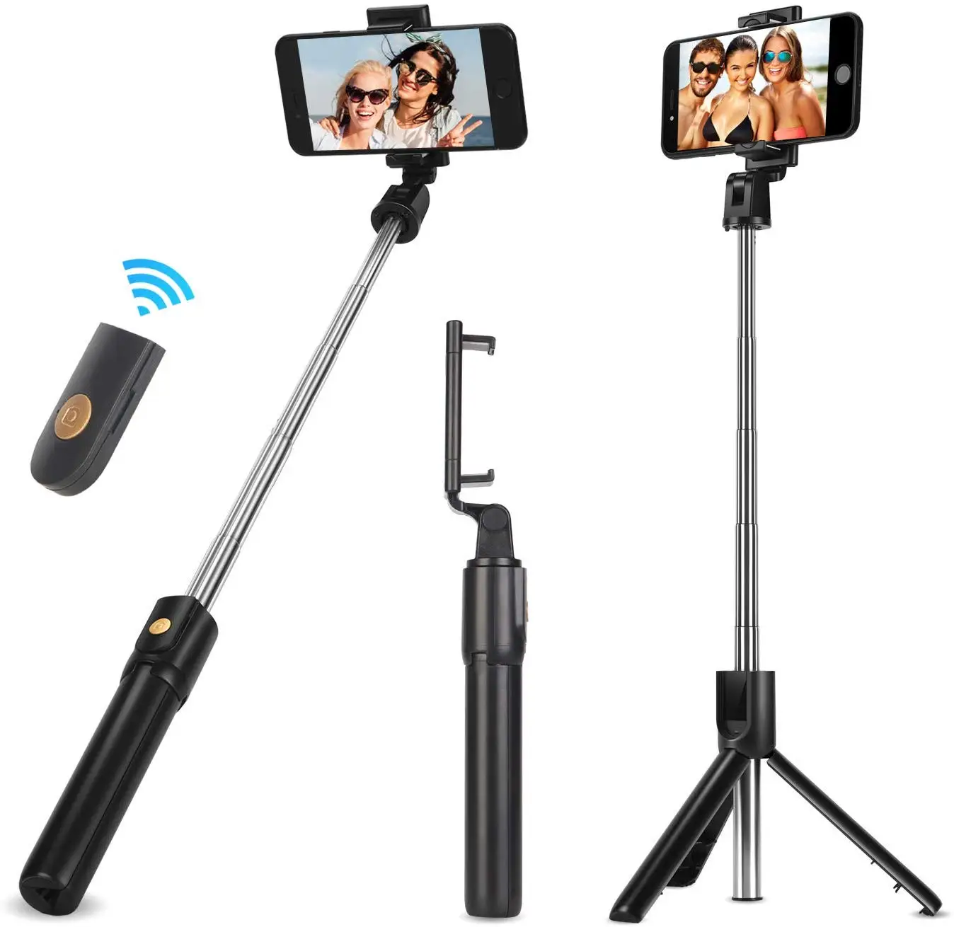 

Portable K07 Built-In Tripod Stand Wireless Remote Shutter Selfie Stick Tripod For Smartphone