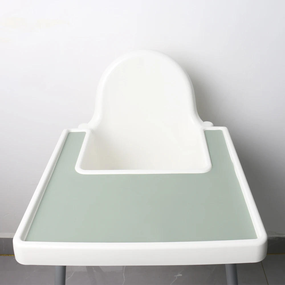 

dust proof kid food grade highchair antislip baby silicone high chair placemat, Sage, clay, apricot, mustard, ether, dark grey etc