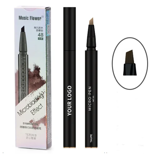 

Music Flower New Design Makeup Long-lasting Waterproof 0.1mm Tip Angle Blade Liquid Tint Tattoo Microblading Eyebrow Pen