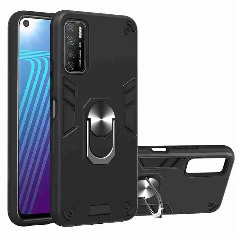

Hybrid Shockproof Armor Phone Cover case With ring for Infinix Hot 10 9 play 10S X653 Smart 4 X690 X680 X656 X655 Note 7 Lite, 9 colors