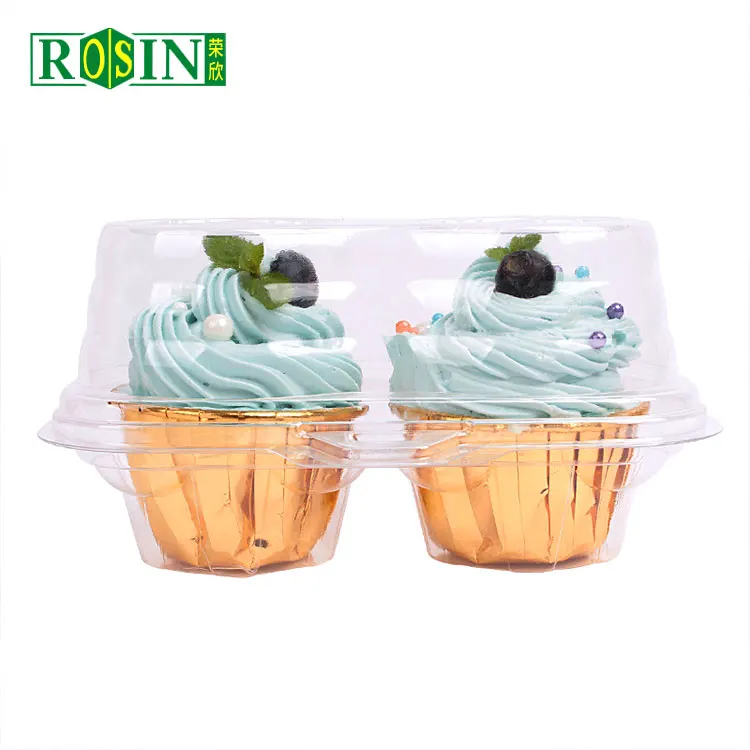 

custom good price clear 2 4 6 compartment cake box cupcakes plastic cupcake containers boxes for Mousse cheesecake packaging