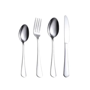 Luxury Five Star Hotel stainless steel elegant metal spoon and fork, knife, flatware/silverware/cutlery/tableware