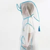 Best selling vibrating network red models children's hooded tassel transparent raincoat 15 silk EVA raincoat tasteless big hat