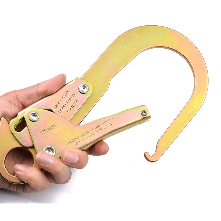 Safety Harness Hook Steel Selflocking Hook Adjustable 60mm Static