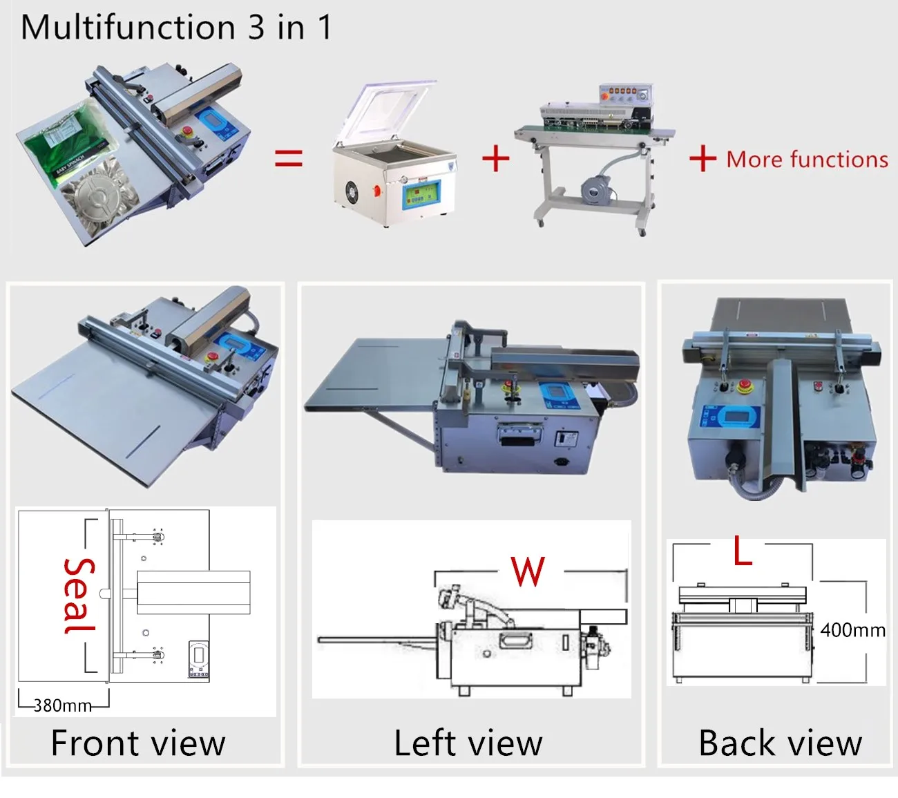 Sinbo Nitrogen Vacuum Sealer Machine Commercial Dz600 Gas Fill Vacuum