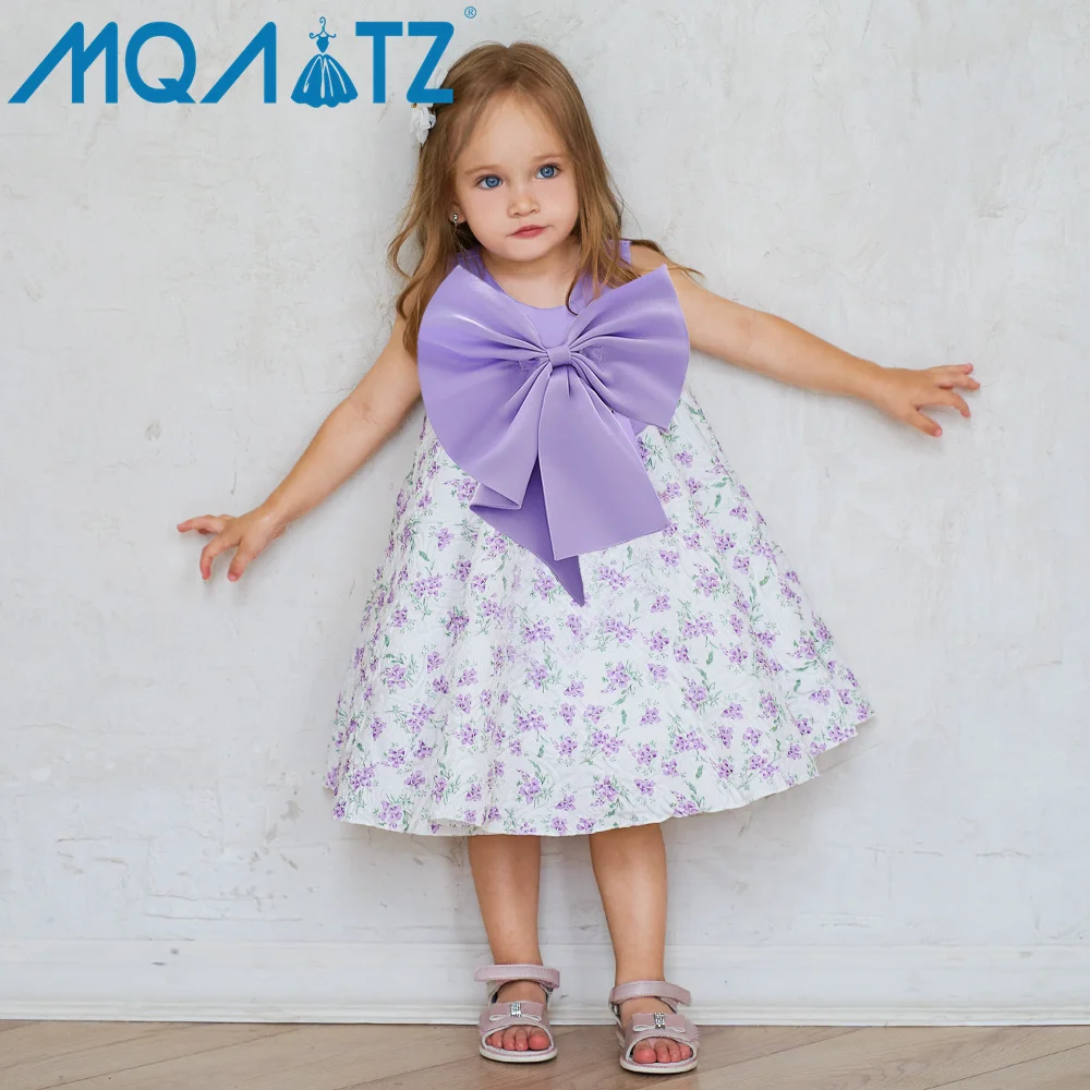 

MQATZ Infant Ropa Nia Pageant Party Toddler Ball Gown White Newborn Baby Baptism Girl Dresses With Big Bow L2191xz