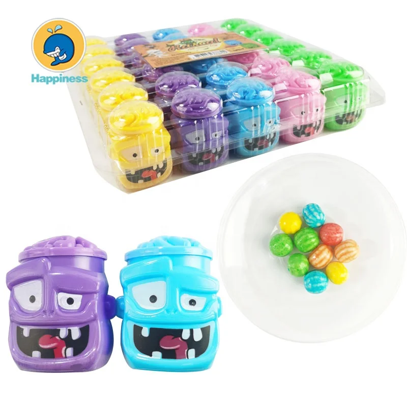 

halloween head shape bottle bubble gum ball, Colorful
