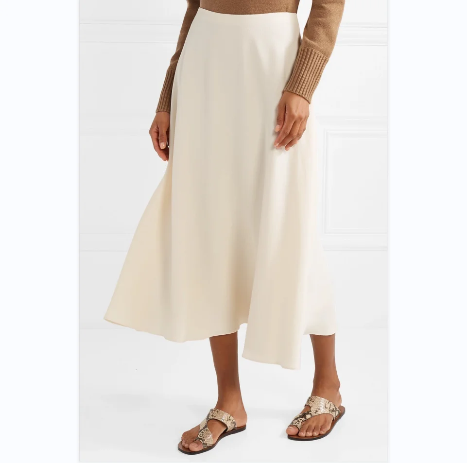 

2022 Factory A line designer long skirt for women office lady skirts maxi irregular long skirt