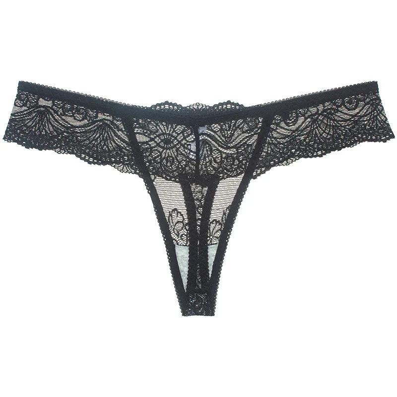 

Sexy lace low waist seamless thong G-string With Bow