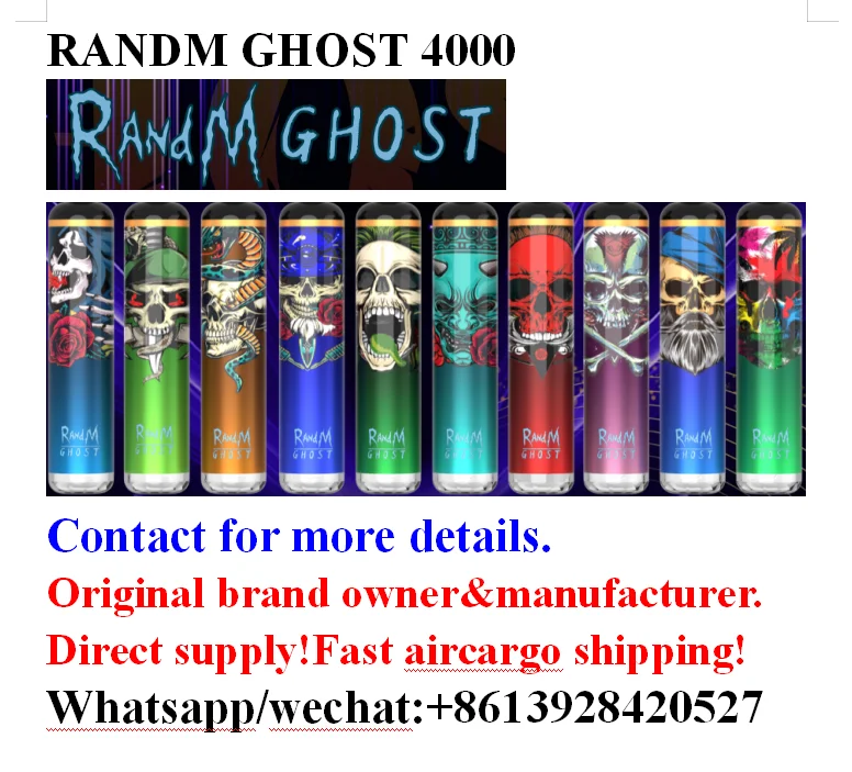 

RandM Ghost 4000 new models arrival box package oem, 10