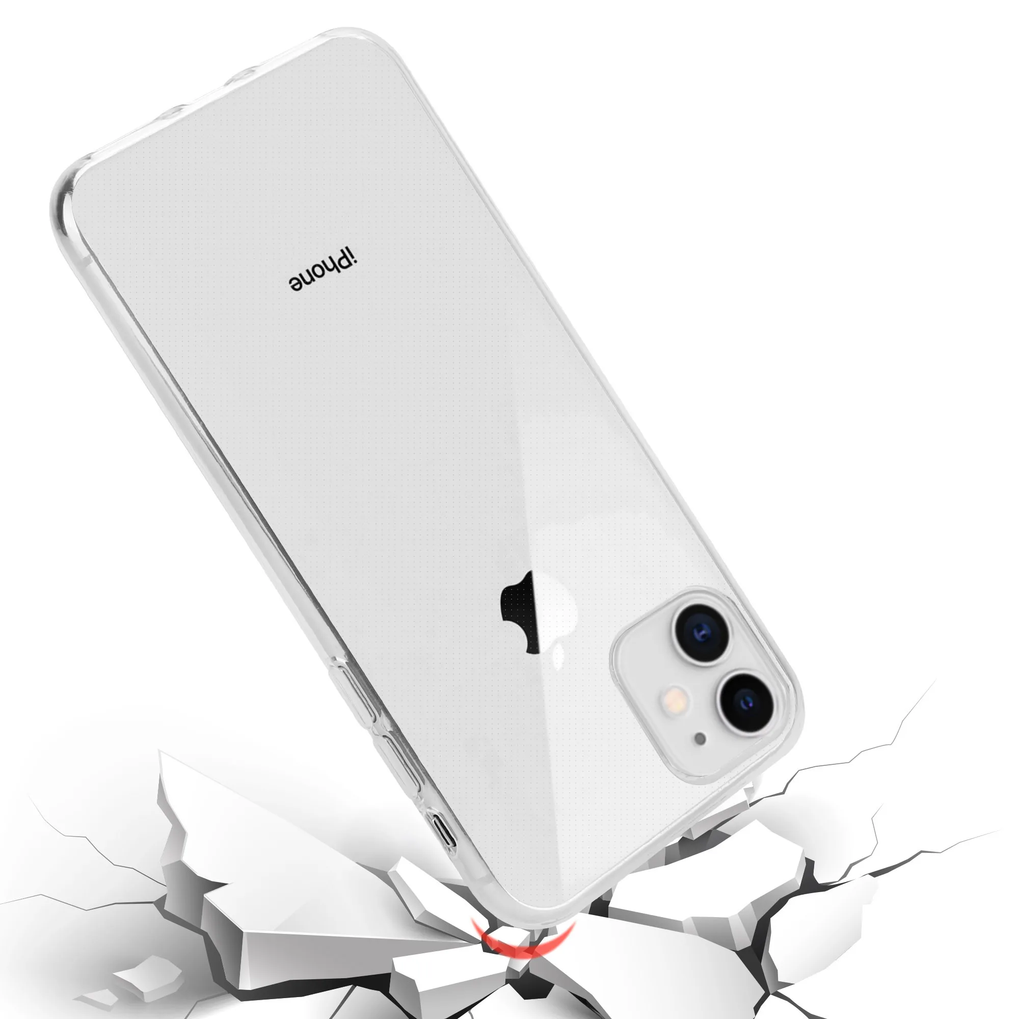 transparent silicon gel mobile phone cover for iphone 11, 2019