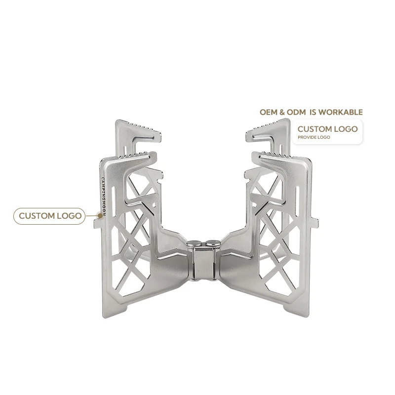 Campingmoon Backpack Aluminum Alloy Solid Light Weight Camping Folding Alcohol Stove Stand Rack for Hiking Picnic