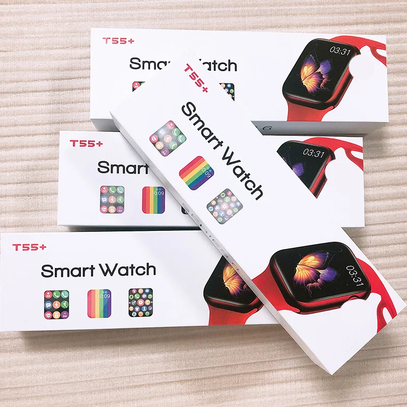 

T55+ Smart Watch 2021 New Arrival Heart Rate Blood Pressure Smart Bracelet Health Sport Smartwatch