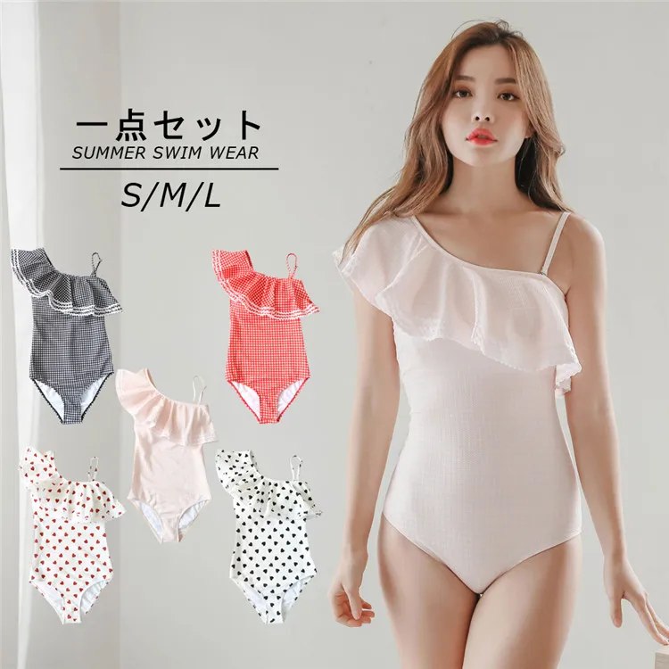 

Most Products Summer Sexy Ladies Solid Color Inclined Lace One Piece Swimsuit Tube Top Swimwear, Customized color
