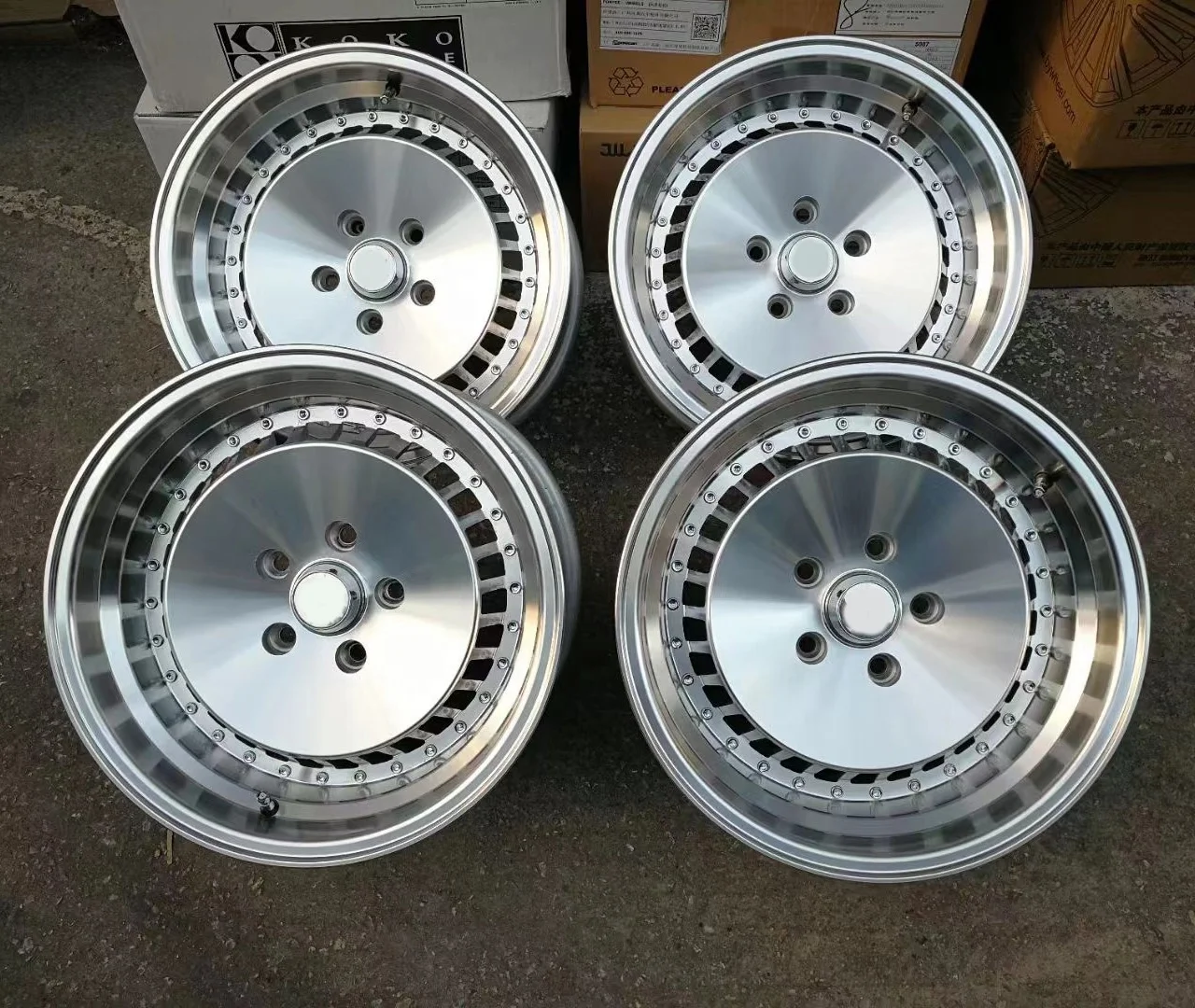 

Aftermarket Car Wheel 16 inch 17 inch 5X112 5X100 Deep Dish Silver Alloy Passenger Car Wheels