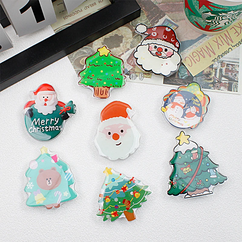 

Cute MobilePhone Holders Hot selling blank transparent plastic cute design different shape phone socket with Christmas As a gift