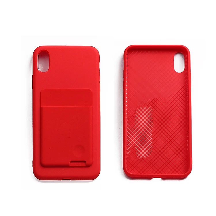 

Custom brand logo 14 colors ultra thin soft silicone card holder pocket colorful mobile phone tpu case for iphone x xr xs 7 8 6s, 14 colors as pictures
