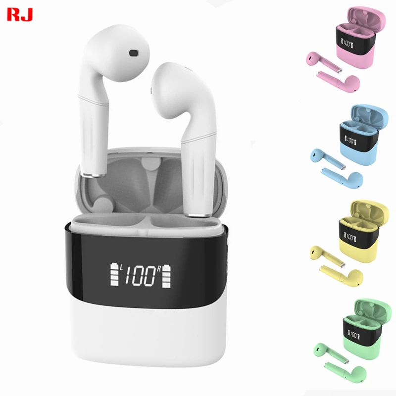 

P23 i12 i17 inpod 12 TWS Air 3 Pro Audifonos Cuffia Ecouteur Sans Fil BT 5.0 Wireless Earphone with Display, White/black