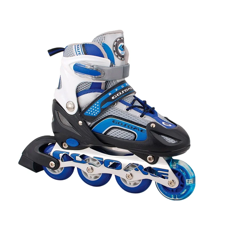 

GX-9003 Popular Boys/Kids/Child Skate Shoes Adult Adjustable flashing Inline Roller Quad Skates, Pink, blue, red