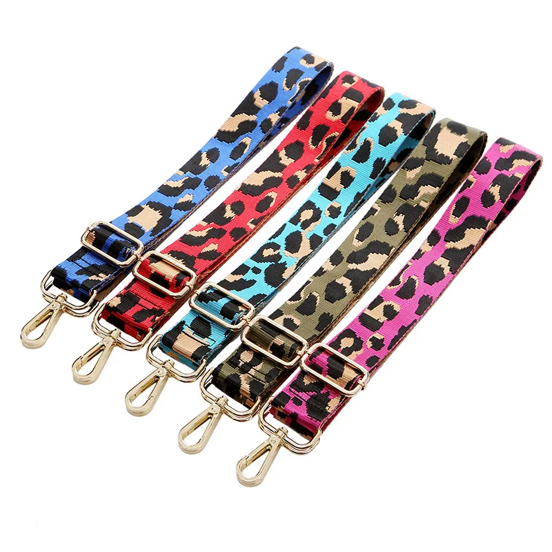 

New Shoulder Strap Accessories Female Adjustable Lengthened Leopard Print Lightening Bag Strap, As picture