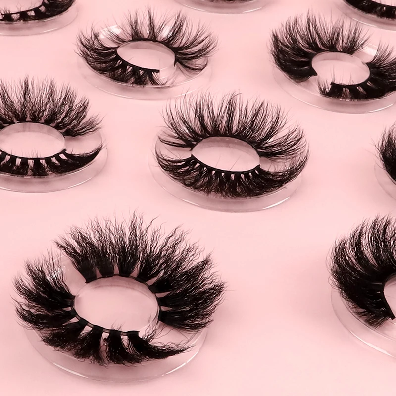 

25mm 5d mink 100% handmade fluffy siberian mink eyelash strip vendors