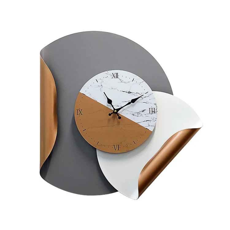 

Exclusive Modern Irregular Design Curved Iron Sheet Art Wall Clock 3d Home Decorative Wall Clock for Sale