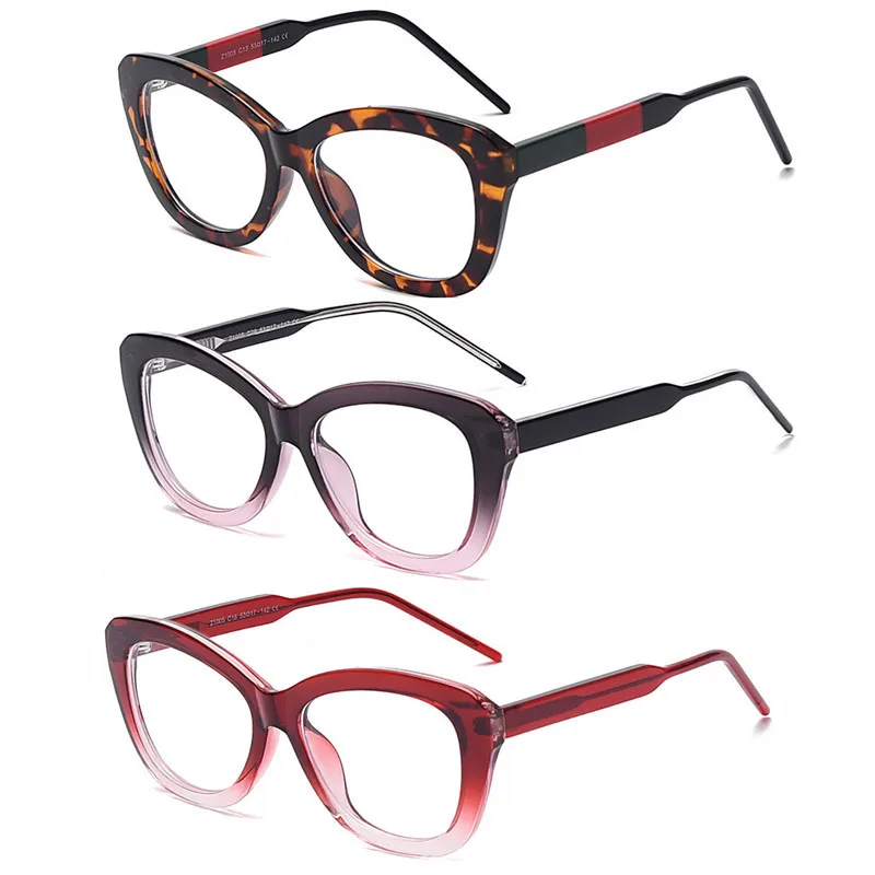 

WIIPU Cat Eye Sexy Glasses Frame Oversize Colorful Myopia Optical Prescription Eye Glasses Frames Vintage Lady TR90 Eyewear