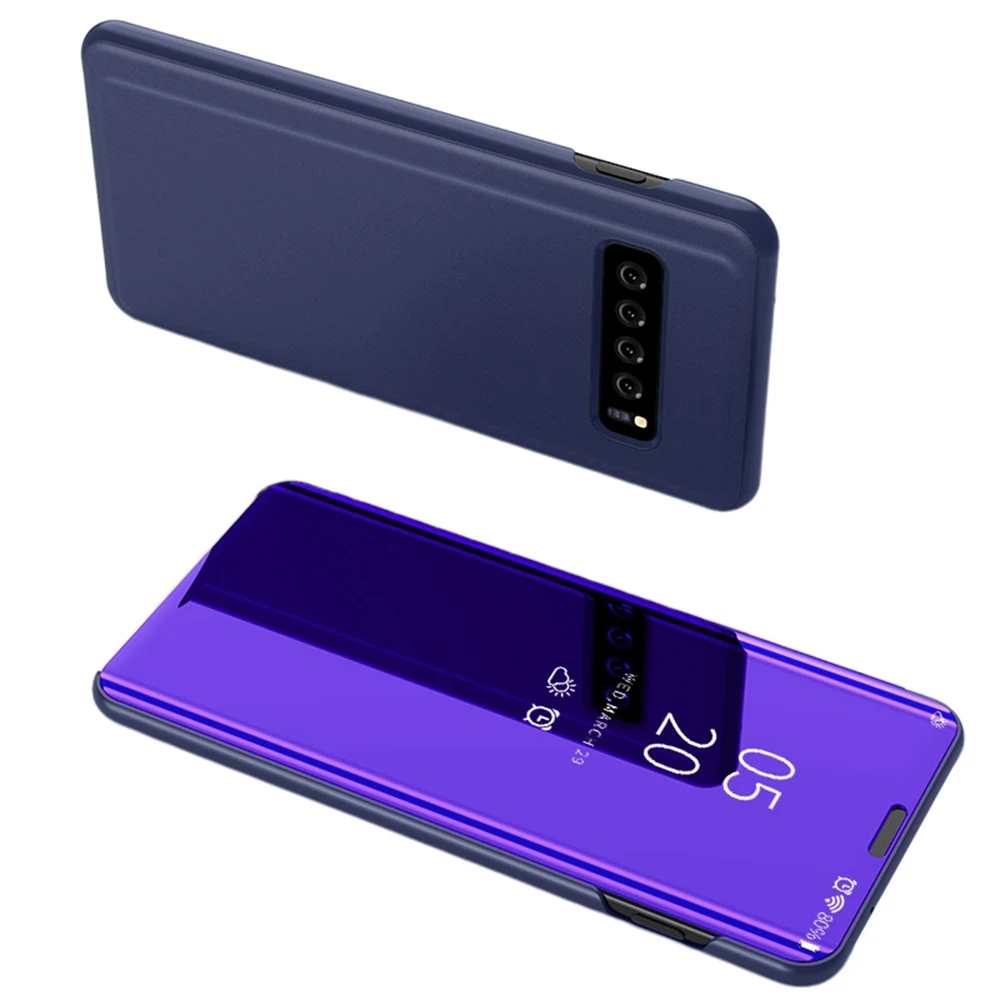 

Free Shipping Slim Leather Phone Case For iphone Full Cover Flip Smart Mirror Phone Case, Clear